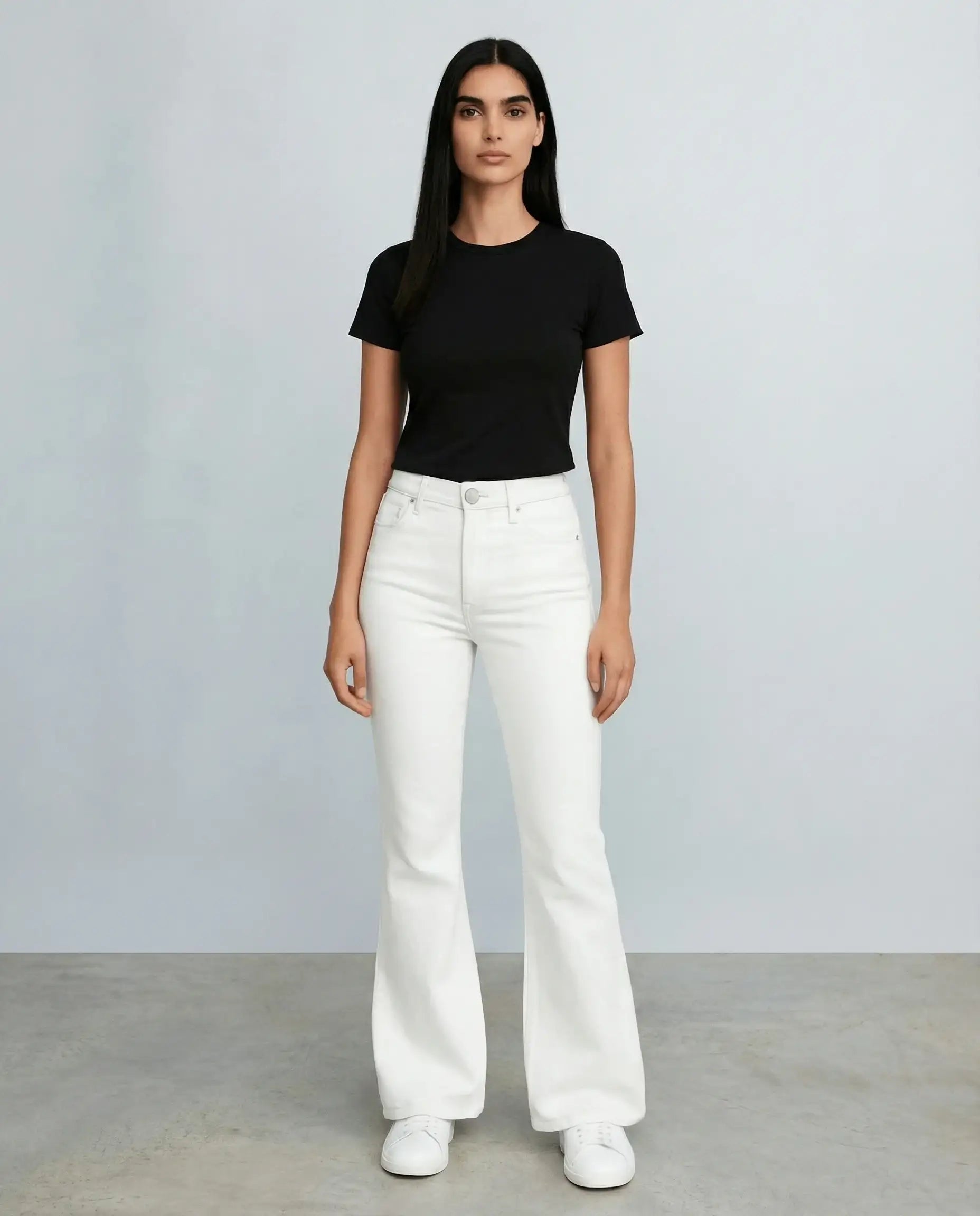 LT1K White Flare Jeans
