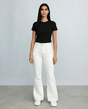 LT1K White Flare Jeans