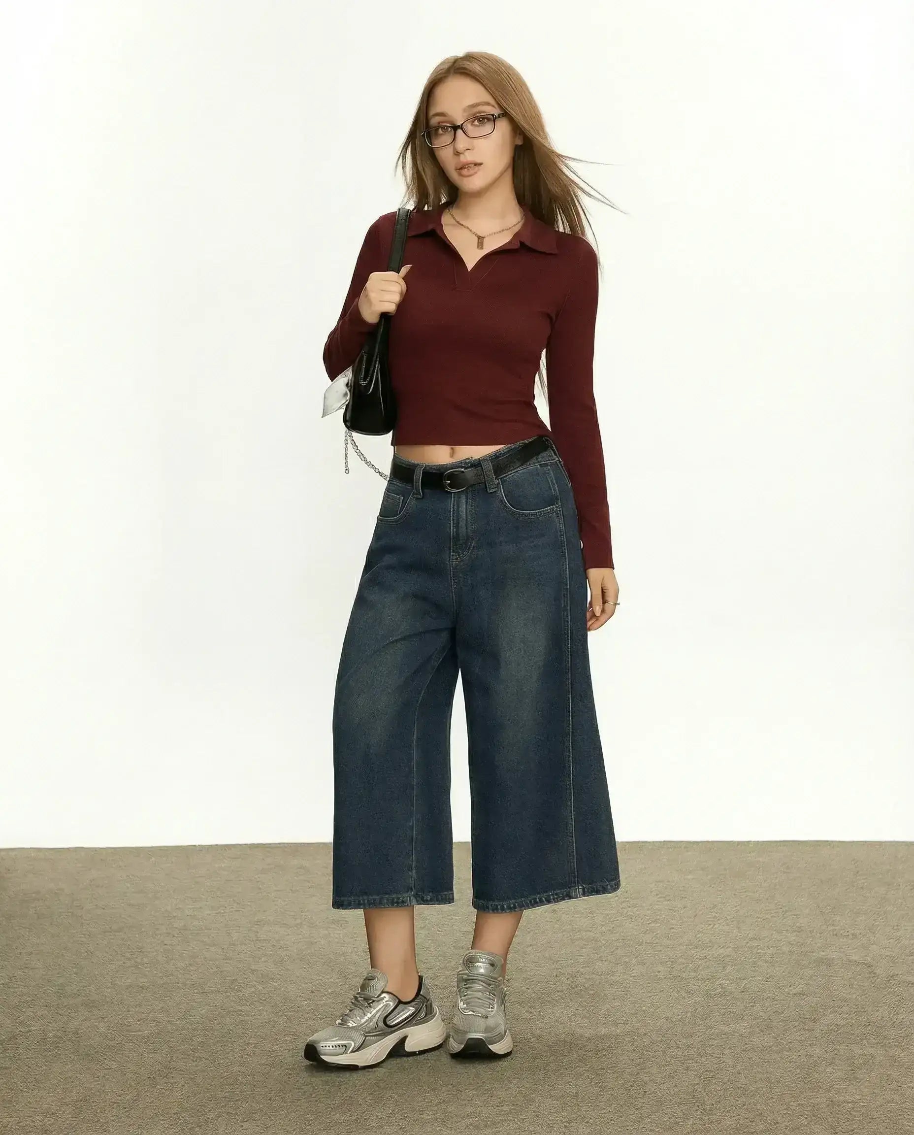 LT1K Essential Full-Sleeves Collared Slim Top.(Perfect For All Season)
