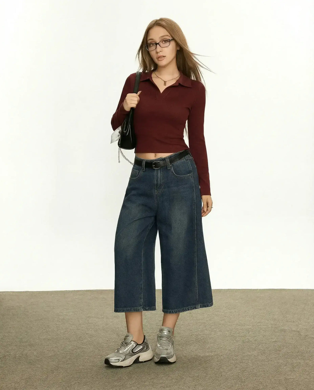 LT1K Essential Full-Sleeves Collared Slim Top.(Perfect For All Season)