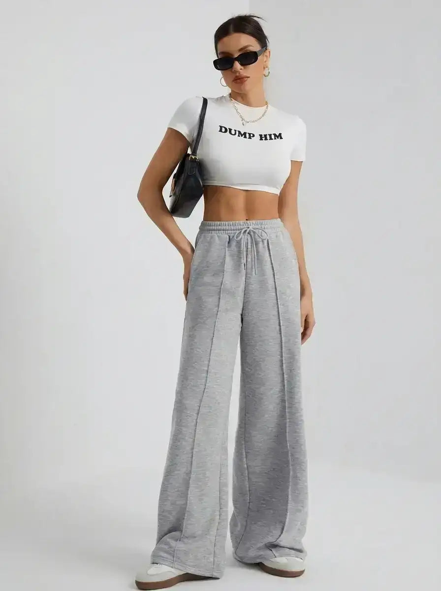 LT1K Front-Seam Wide-Leg Trouser.(Perfect For All Season)