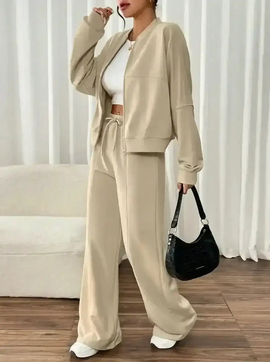 LT1K Front-Seam Wide-Leg Trouser.(Perfect For All Season)