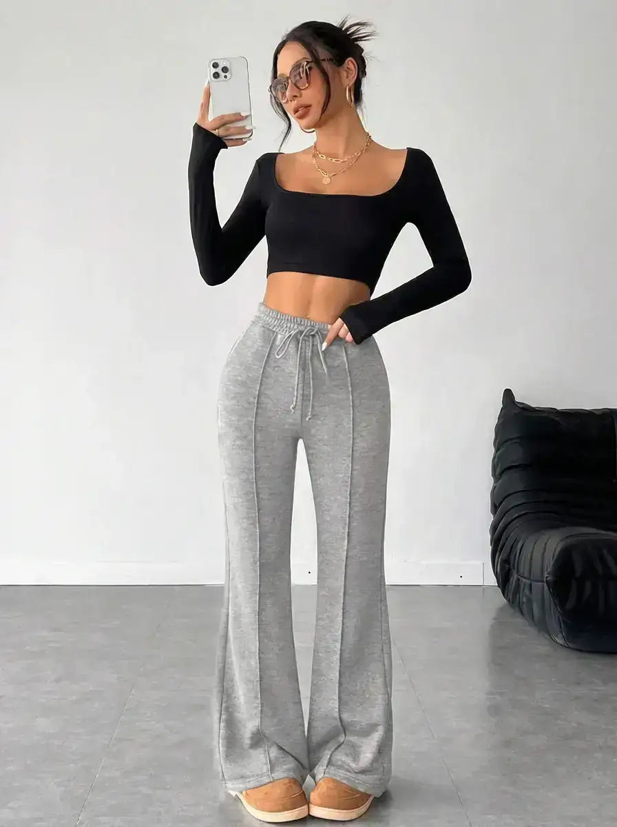 LT1K Front-Seam Flare Trouser(Perfect For All Season)