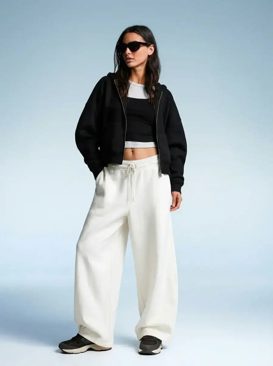 LT1K White Barrel Loose Trouser.(Perfect For All Season)