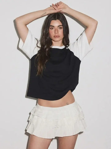 LT1K Raglan Oversize T-Shirt. (Black/White)