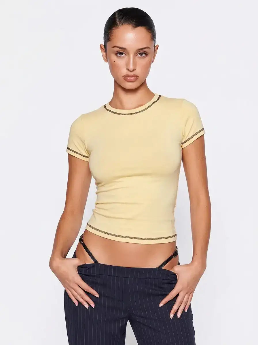 LT1K Contrast Stitch Slim T-Shirt.