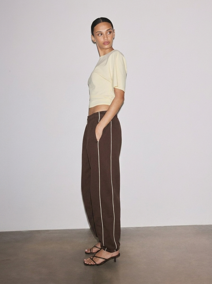 LT1K Double Piping Baggy Jogger. (Perfect For All Season).