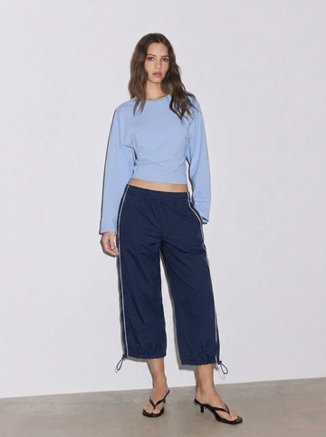 LT1K Double Piping Capri Trouser With Stopper.(Perfect For All Season).