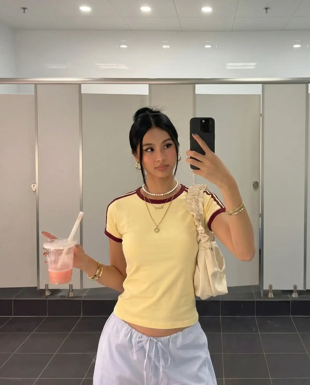 LT1K Slim Contrast Stripe T-Shirt
