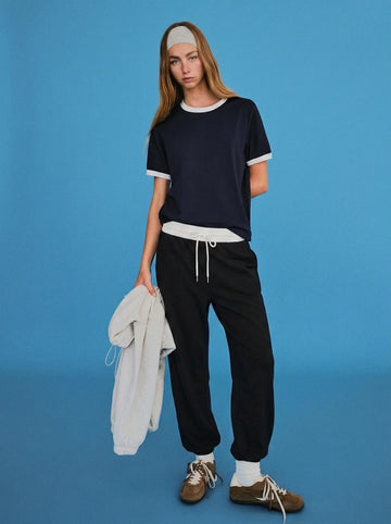 LT1K Contrast Waist Baggy Trouser. (Perfect For All Season).