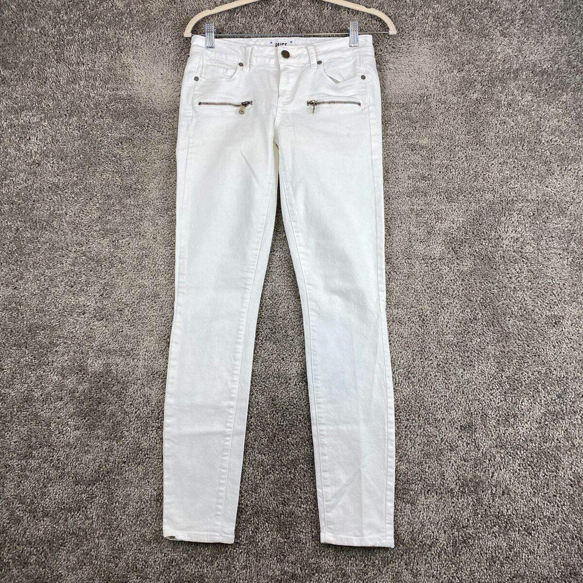 White Zipper Skinny Jeans - lessthan1thousand